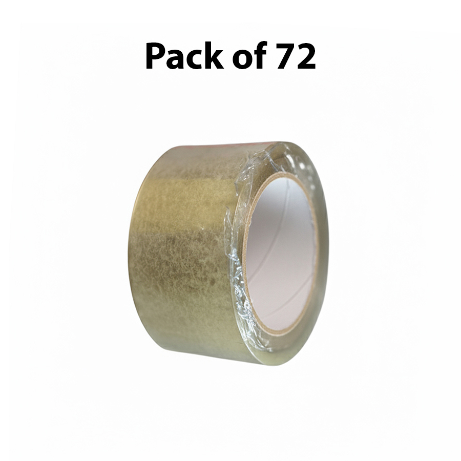 Generic BOPP Packaging Clear Tape 50.8mm(2 Inch) x 50 m (Pack of 72)
