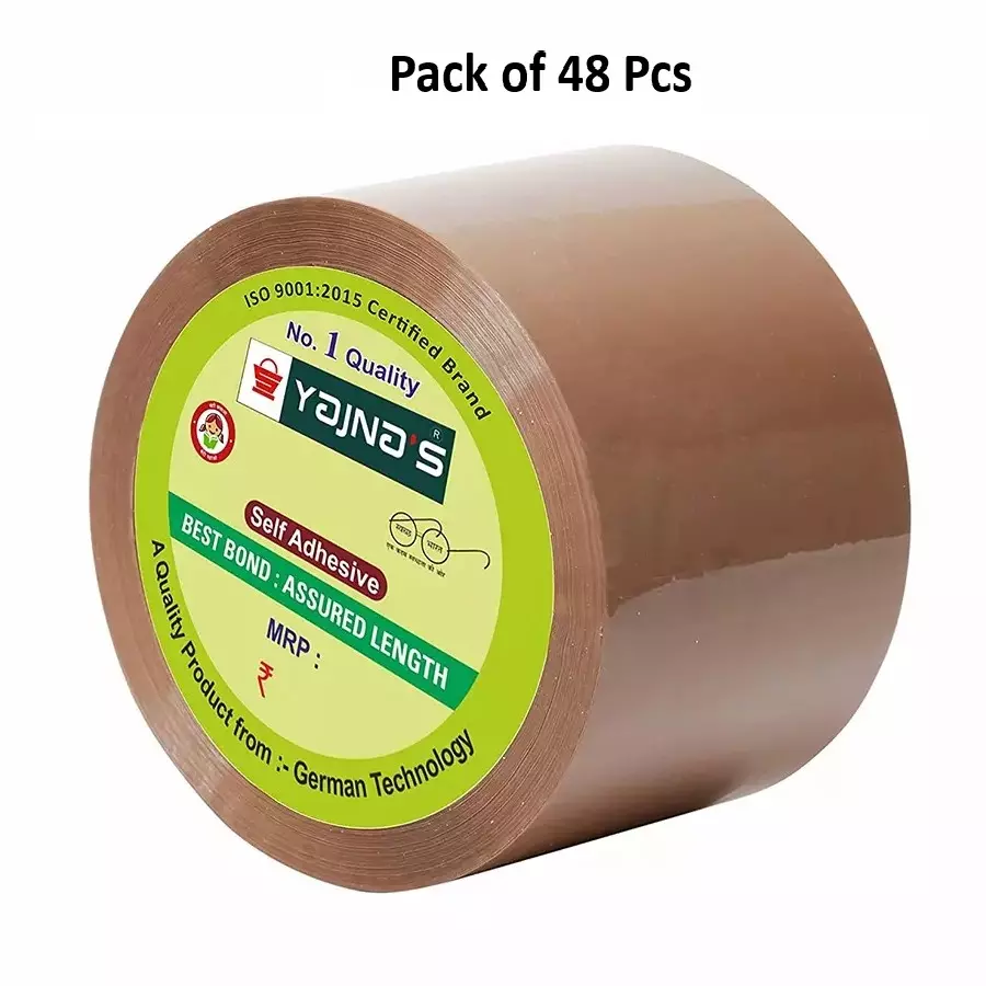 yajnas-bopp-tape-brown-762-mm-3-inch-x-100-m-pack-of-48