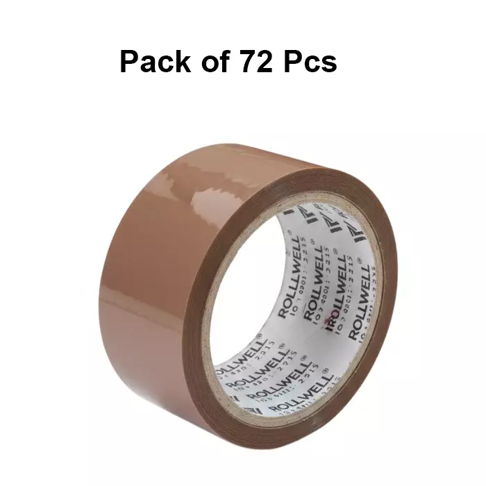 rollwell-bopp-tape-brown-40-micron-48-mm-x-65-m-pack-of-72