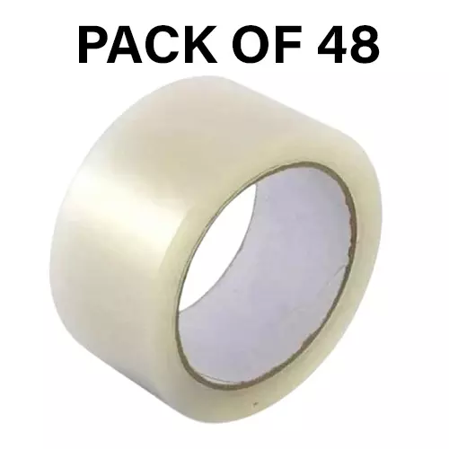 Goenka Pack Plus Transparent BOPP Tape Length 65 m, Width 72 mm for Packaging, GPP_72_T_65_12 (Pack of 48)