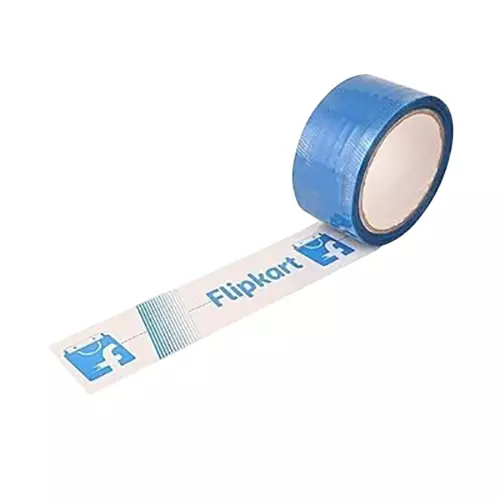 Elisha Carton Tapes Transparent Blue Print Flipkart 48 mm x 50 m (Pack of 3 Rolls)