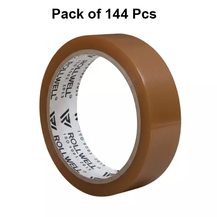 rollwell-bopp-tape-brown-40-micron-24-mm-x-65-m-pack-of-144