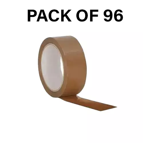 Goenka Pack Plus Brown BOPP Tape Length 65 m, Width 36 mm for Packaging, GPP_36_B_65_12 (Pack of 96)