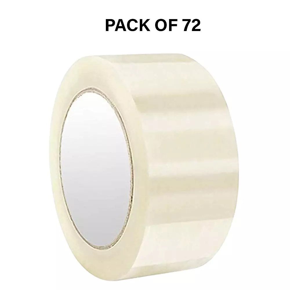 Goenka Pack Plus Transparent BOPP Tape Length 65 m, Width 48 mm for Packaging, GPP_48_T_65_12 (Pack of 72)