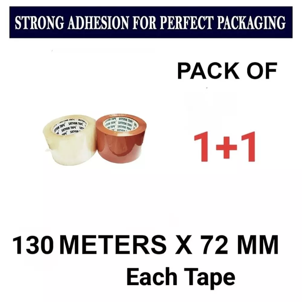 generic-self-adhesive-packaging-tape-combo-brown-transparent-130-m-length-x-72-mm-width-pack-of-2