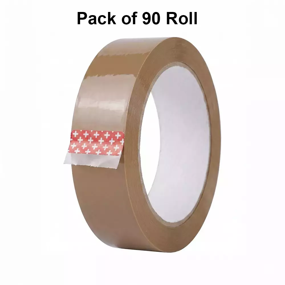 generic-bopp-packaging-tape-brown-100-m-length-1-inch-25-mm-width-for-general-sealing-wrapping-enclosing-bundling-pack-of-90-roll