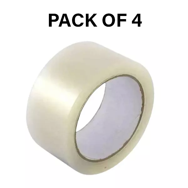 Goenka Pack Plus Transparent BOPP Tape Length 65 m, Width 72 mm for Packaging, GPP_72_T_65_1 (Pack of 4)
