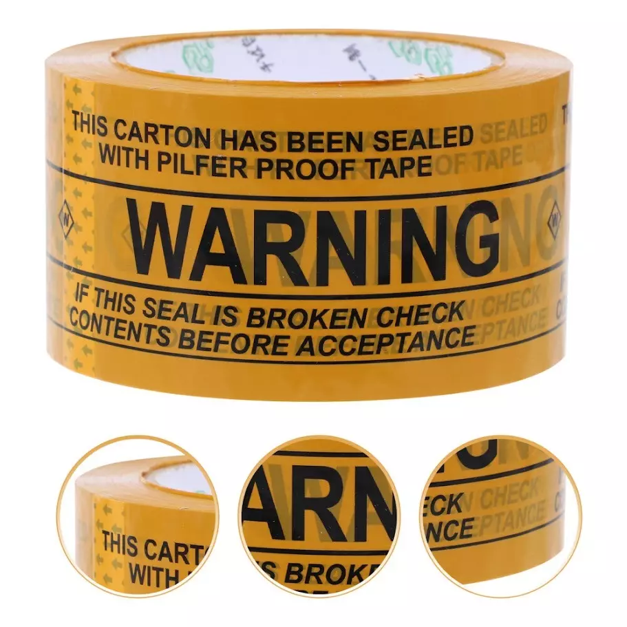 Goenka Pack Plus Security Print BOPP Tape Length 65 m, Width 72 mm for Packaging, GPP_72_ST_65_1 (Pack of 4)