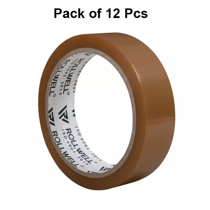 rollwell-bopp-tape-brown-40-micron-24-mm-x-65-m-pack-of-12