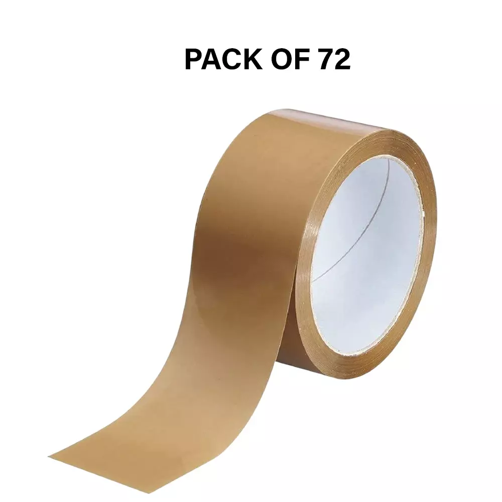 Goenka Pack Plus Brown BOPP Tape Length 65 m, Width 48 mm for Packaging, GPP_48_B_65_12 (Pack of 72)