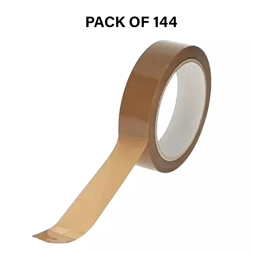 Goenka Pack Plus Brown BOPP Tape Length 65 m, Width 24 mm for Packaging, GPP_24_B_65_12 (Pack of 144)