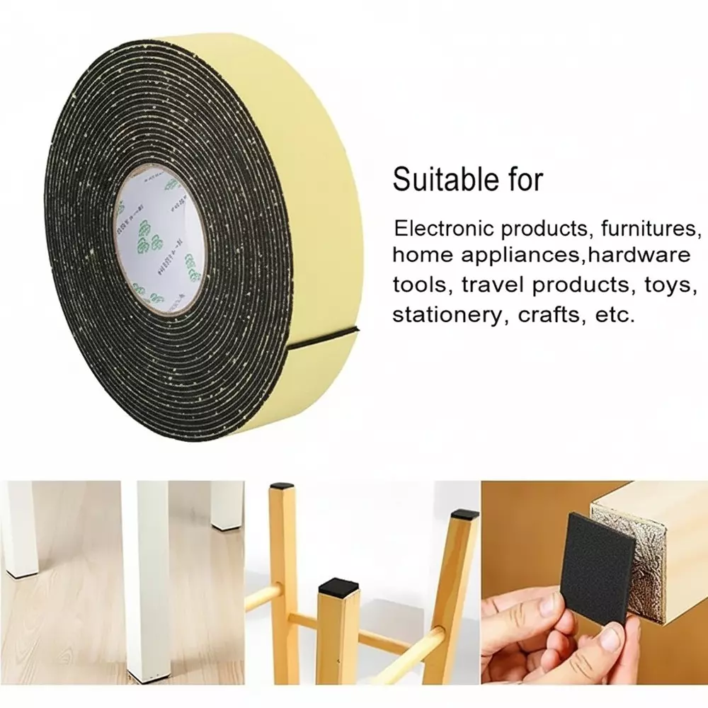 Elettro Self Adhesive Gasket Tape EVA Foam Black, 5 m Length x 80 mm Width x 8 mm Thickness