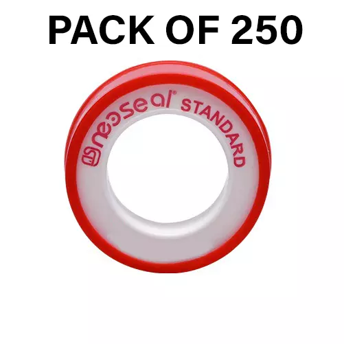 NeoSeal Standard Quality PTFE Taflon Tape White 10 m Length (Pack of 250)
