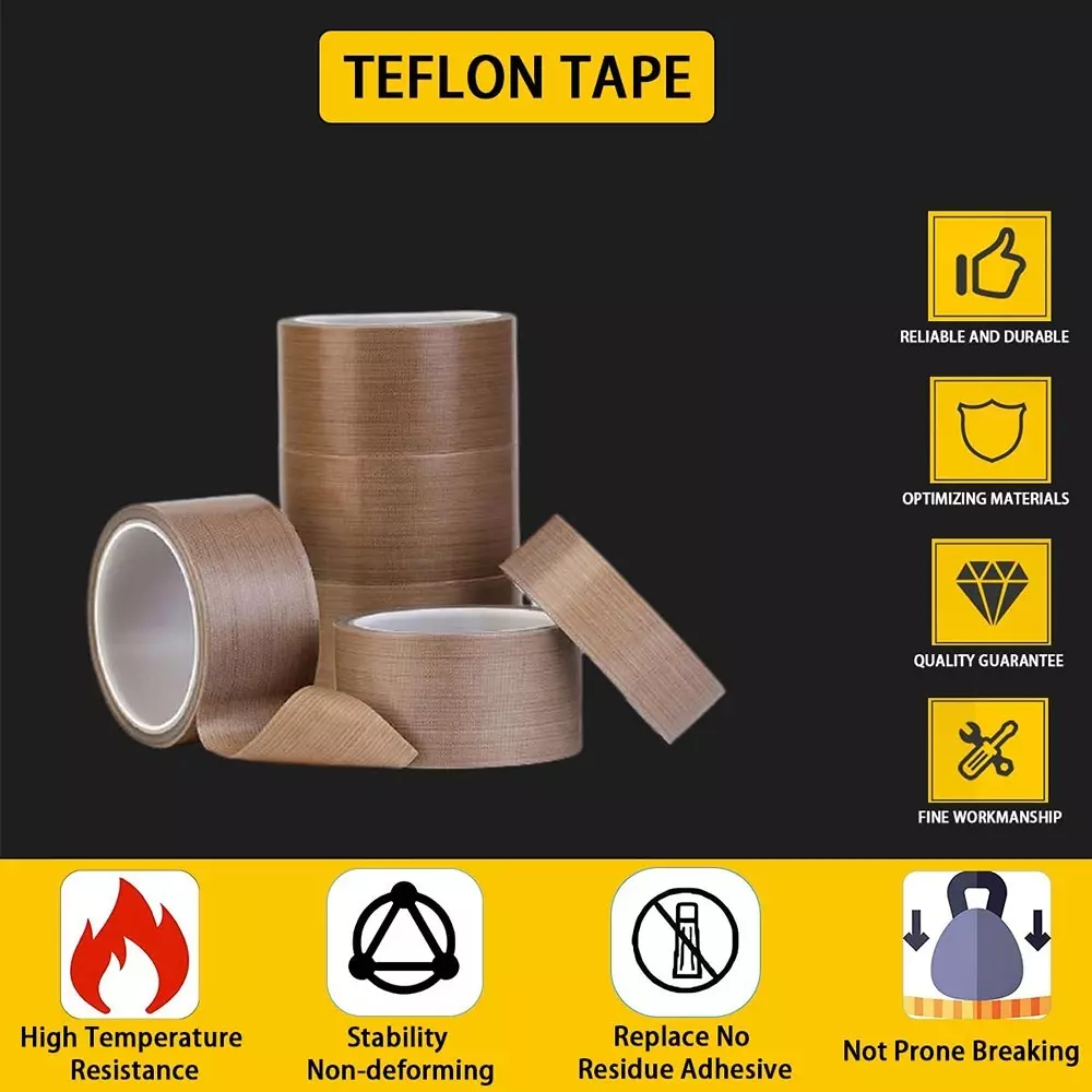 generic-non-stick-adhesive-premium-ptfe-teflon-tape-fibreglass-1-inch-25-mm-width-brown-for-vacuum-sealers-hand-impulse-sealer-bags