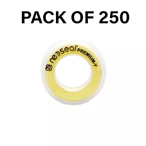 NeoSeal Premium Quality PTFE Taflon Tape Yellow 10 m x 0.1 mm (Pack of 250)