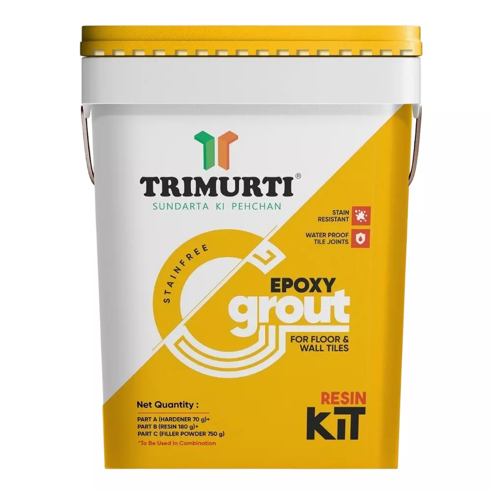Trimurti Epoxy Grout Powder Kit 1 Kg Grey for Interior & Exterior