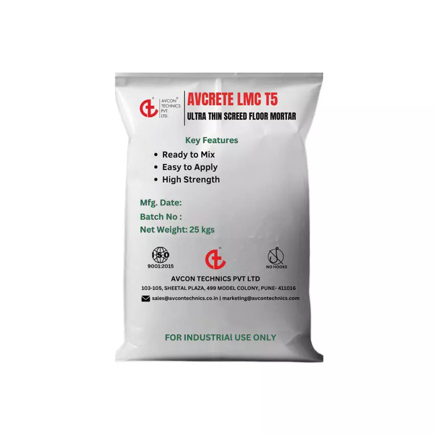 GENERIC Avcrete LMC T5 Heavy Duty Industrial Floor Screed 5-15 mm Thickness 25 Kg HDFE Bag