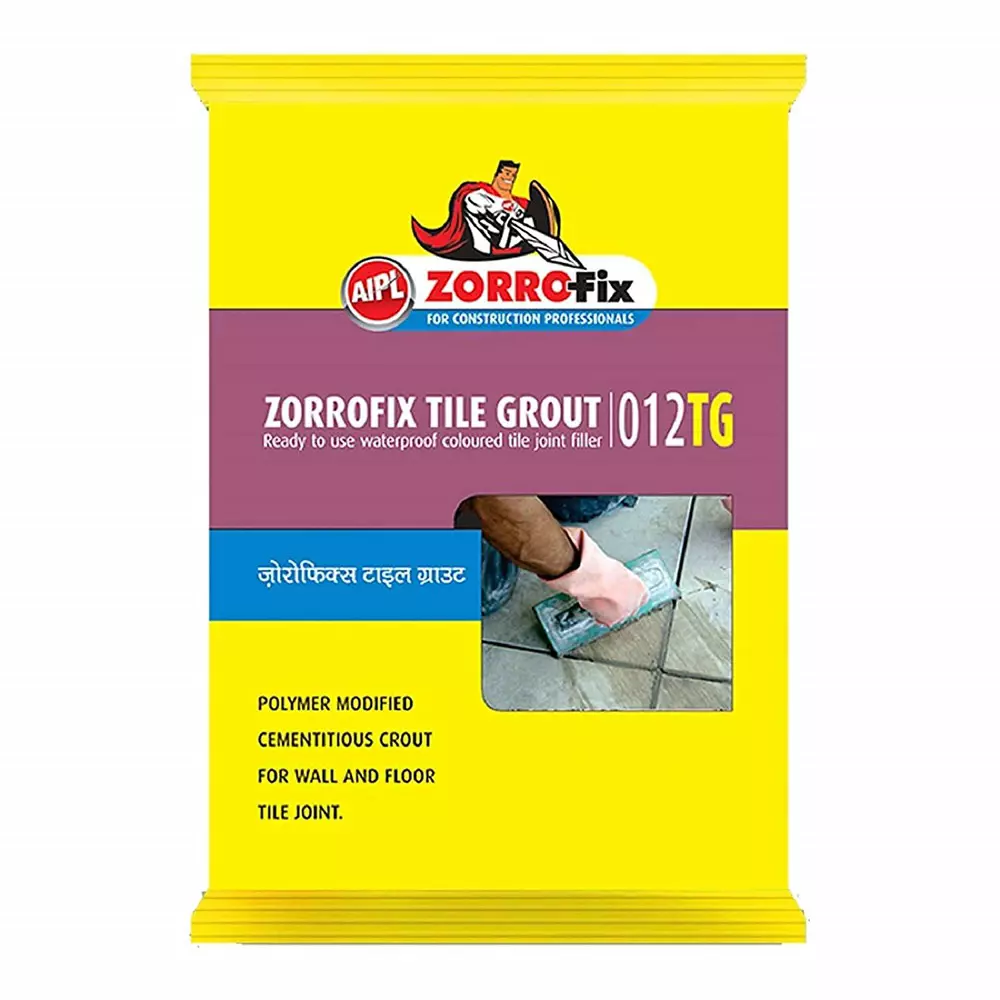 ABRO Water Resistant Joint Filler Zorrofix Tile Grout 1 Kg for Ceramic, Glazed, Mosaic Floors & Walls