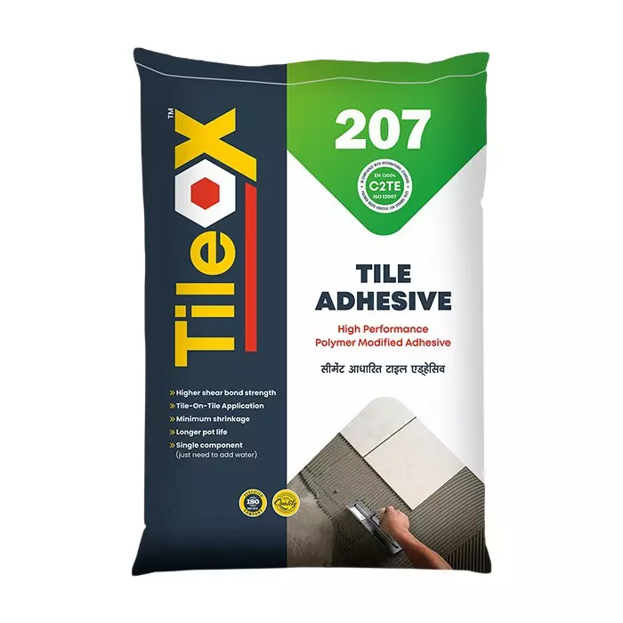 TileOx 207 Tile Adhesive 20 Kg 90-120 min Pot Life Grey Color
