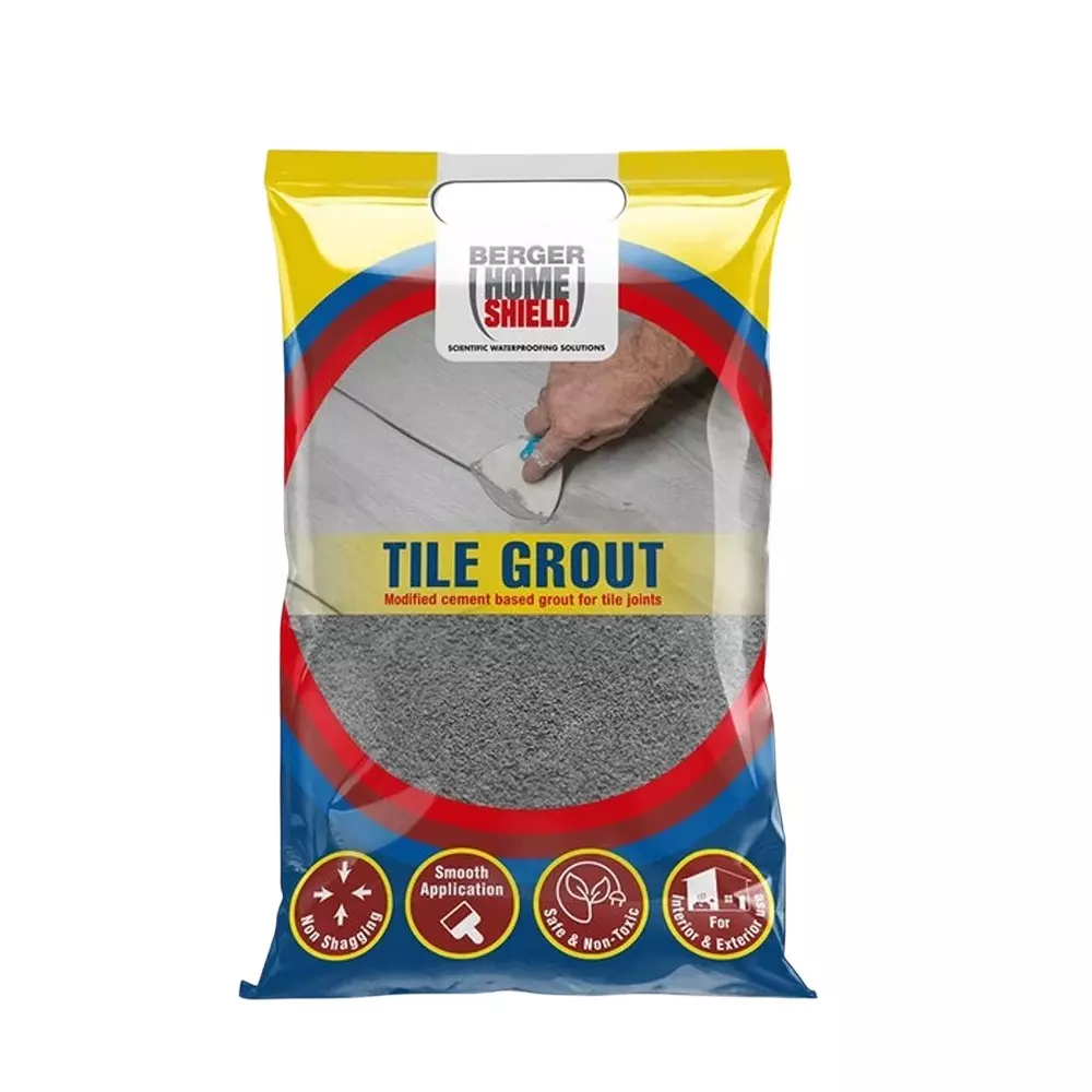 Berger 1 Kg Home Shield Tile Grout Black Color Powder Form for Indoor and Outdoors