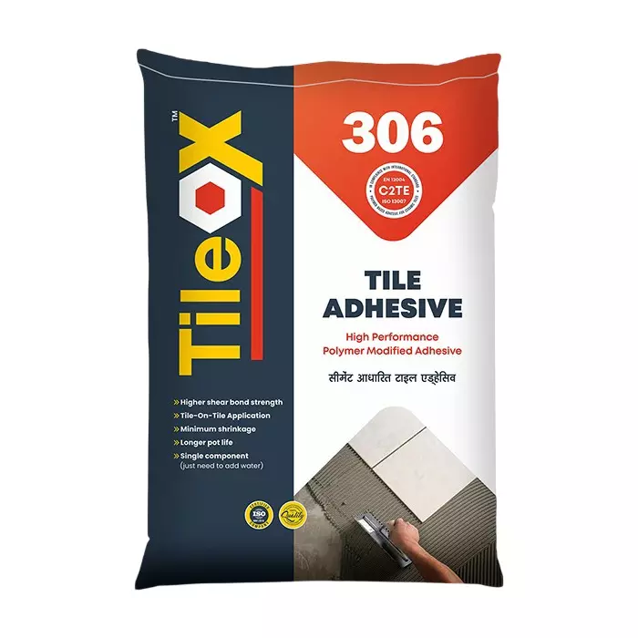 TileOx 306 Tile Adhesive 20 Kg 90-120 min Pot Life White Color