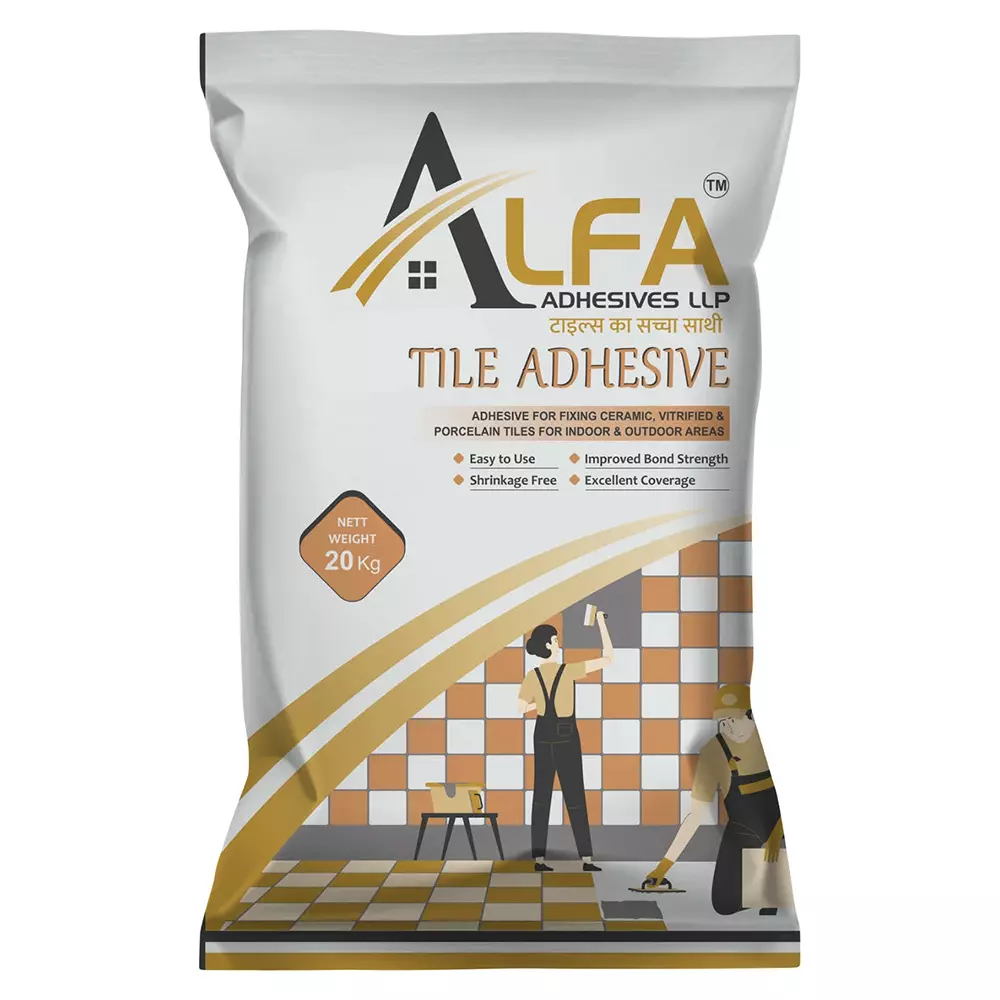 Alfa T3-Strong Tile Adhesive Grey 1.6 to 1.8 N/mm² Tensile Adhesion Strength 20 Kg Weight, A-315