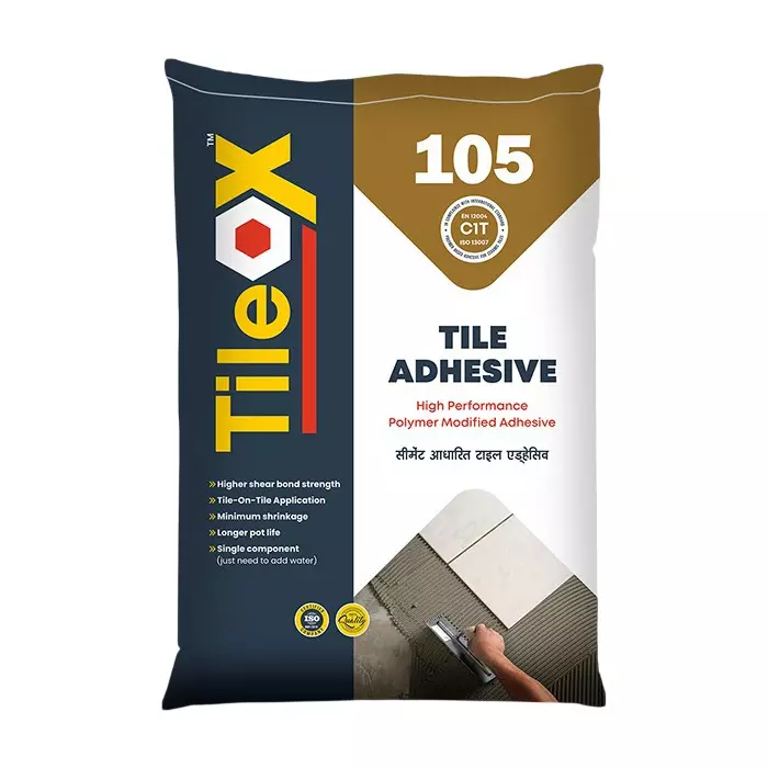 TileOx 105 Tile Adhesive 20 Kg 90-120 min Pot Life Grey Color