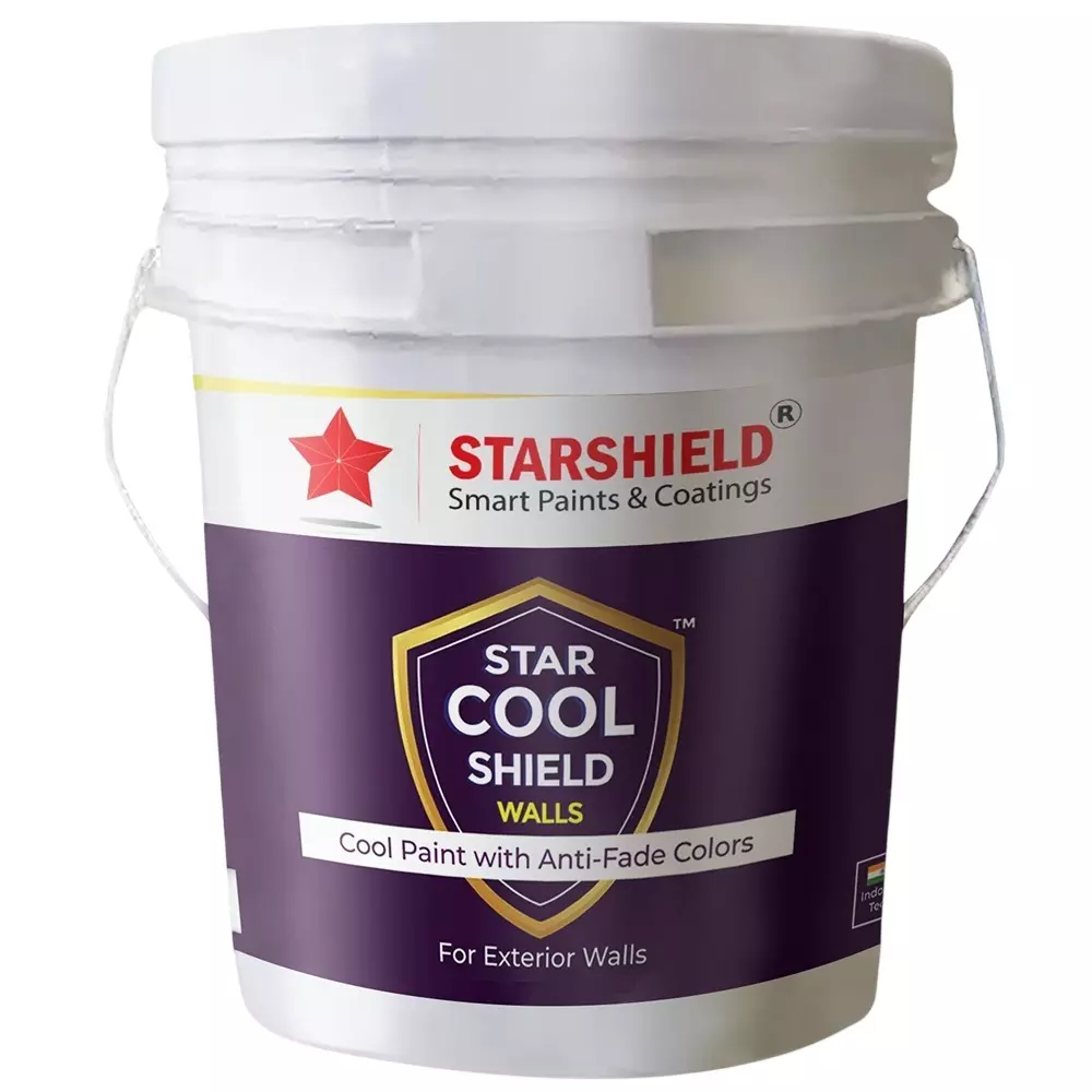 Starshield Exterior Wall Paint Liquid 1 L Bucket for Home, Office & Industry, STARCOOLSHIELDWALLS1LTR