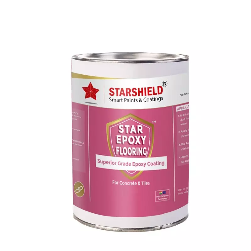 Starshield Epoxy Flooring Metalic Top Coat Kit Liquid 15 L Bucket for Home, Office & Industry, STAREPOXYFLOORINGMETALICTOPCOATKIT15LTR