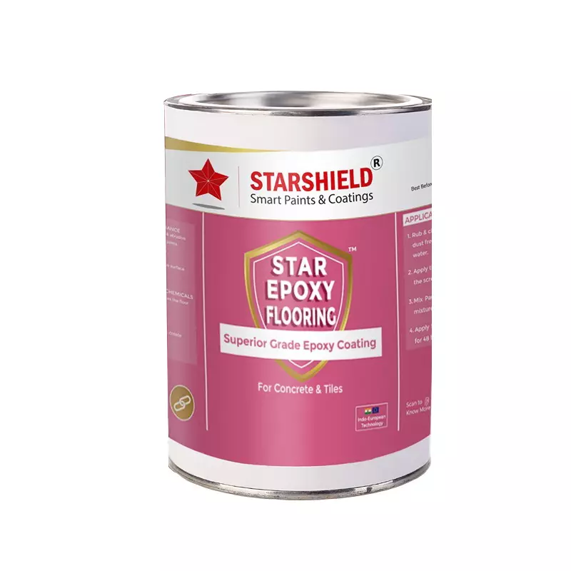 Starshield Epoxy Flooring Top Coat Kit Liquid 25 L Bucket for Home, Office & Industry, STAREPOXYFLOORINGTOPCOATKIT25LTR