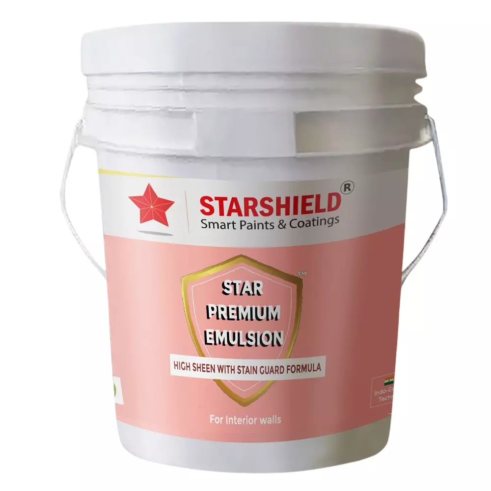 Starshield Premium Emulsion White Base Interior Liquid 1 L Bucket for Home, Office & Industry, STARPREMIUMEMULSIONWHITEBASEINTERIOR1LTR