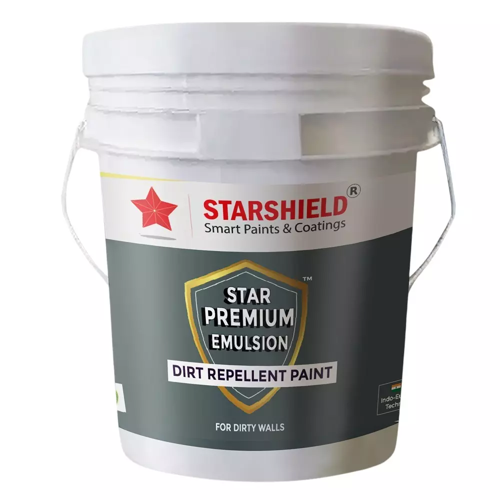 Starshield Premium Emulsion Neutral Base Exterior Liquid 18.2 L Bucket for Home, Office & Industry, STARPREMIUMEMULSIONNEUTRALBASEEXTERIOR18.2LTR