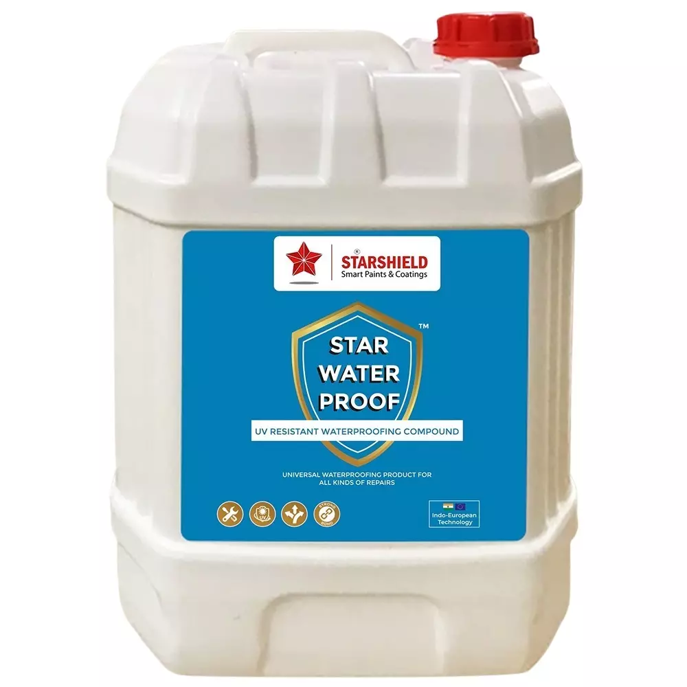 Starshield Water Proof Exterior Liquid 1 L Bucket for Home, Office & Industry, STARWATERPROOFEXTERIOR1LTR