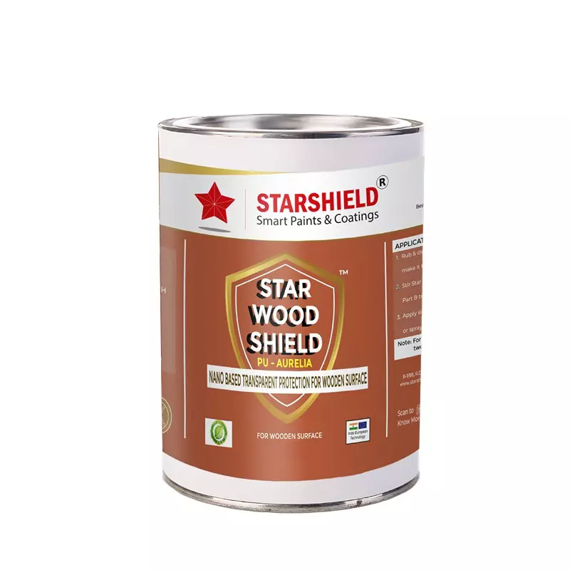 Starshield Wood Shield 2k PU Liquid 5 L Bucket for Home, Office & Industry, STARWOODSHIELD2KPUAURELIA5LTR