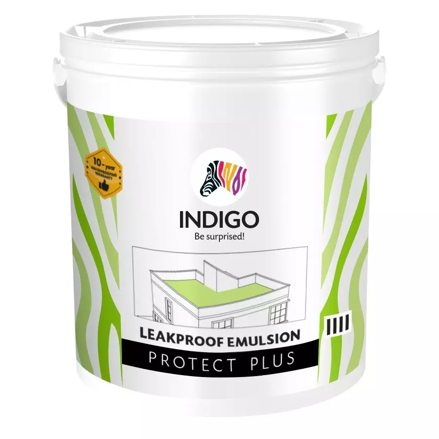 Indigo 4 L Leak Proof Emulsion Waterproofing Paint White Matt Finish, INDIGO01127