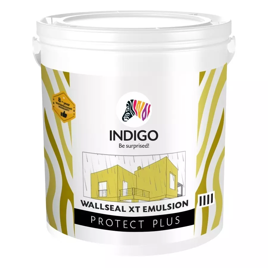 Indigo 10 L Wallseal XT Emulsion Waterproofing Paint White Matt Finish, INDIGO01130