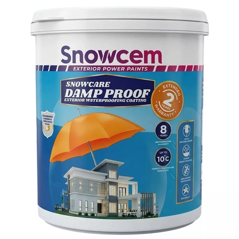 Snowcem Snowcare Damp Proof 1 L Liquid Container Smooth Finish for Exterior Waterproofing