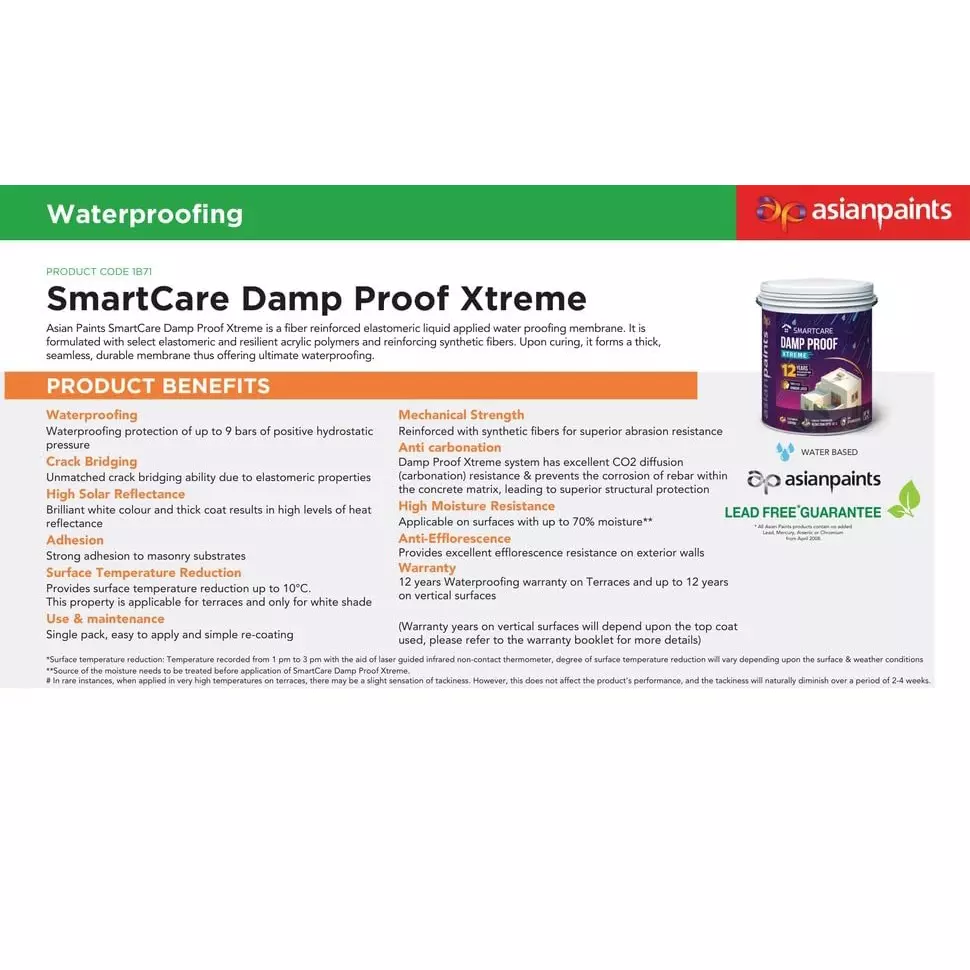 asian-paints-smart-care-damp-proof-xtreme-waterproofing-solution-white-matte-finish-4-l-container-liquid-form-for-interior-exterior-walls-use