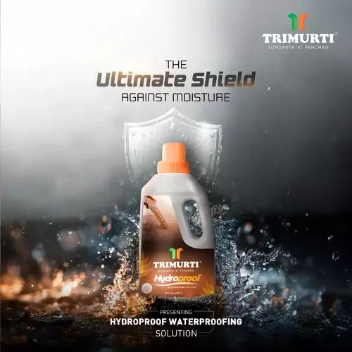 Trimurti Hydroproof Waterproofing Solution 1 L Liquid for Cement, Concrete, Mortar and Plasters (Pack of 12)