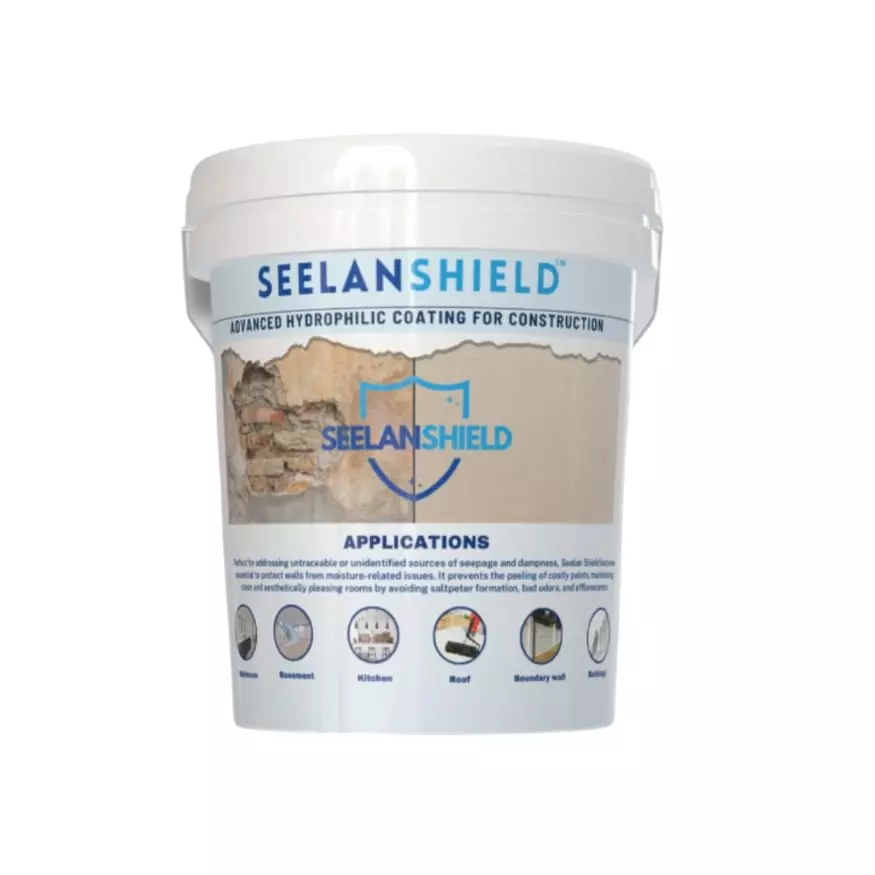 IQSolv SeelanShield Waterproof Chemical 10 Kg Bucket Liquid Gloss Finish White for Interior & Exterior