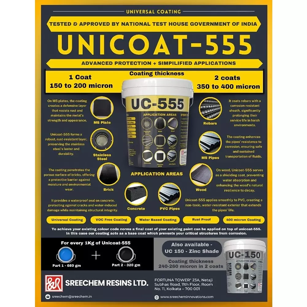 IQSolv UC-555 Rustproof Chemical with VOC Free 15 Kg Bucket Liquid Blue for Interior & Exterior