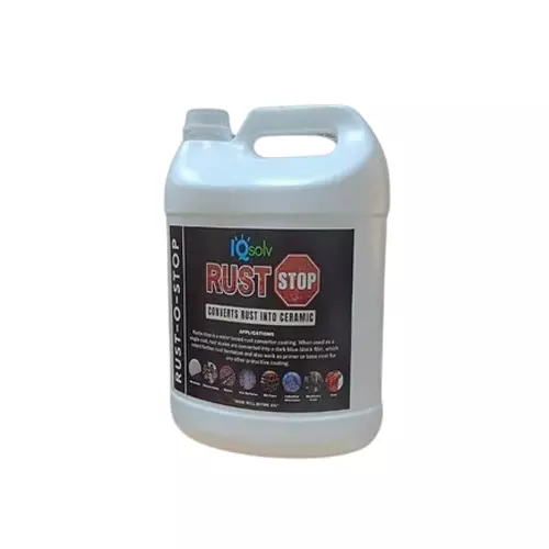 IQSolv Rust-O-Stop Rustproof Chemical 5 Kg Can Liquid Semi-Gloss Finish Black for Interior & Exterior