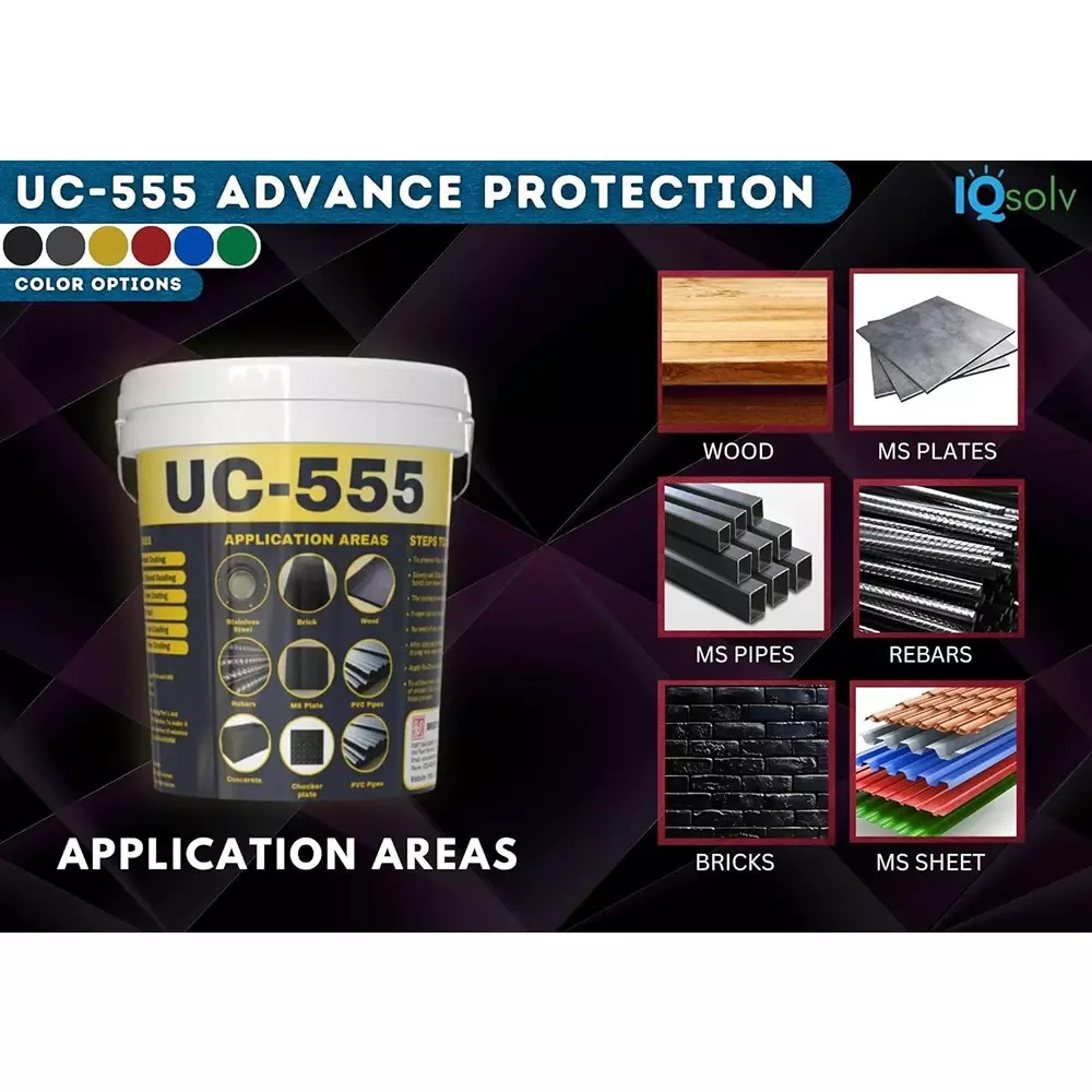 IQSolv UC-555 Rustproof Chemical with VOC Free 30 Kg Bucket Liquid Blue for Interior & Exterior