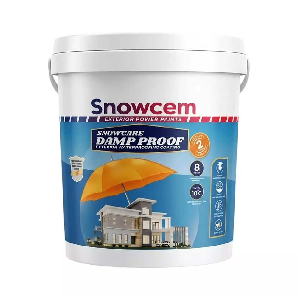 Snowcem Snowcare Damp Proof 20 L Liquid Bucket Smooth Finish for Exterior Waterproofing