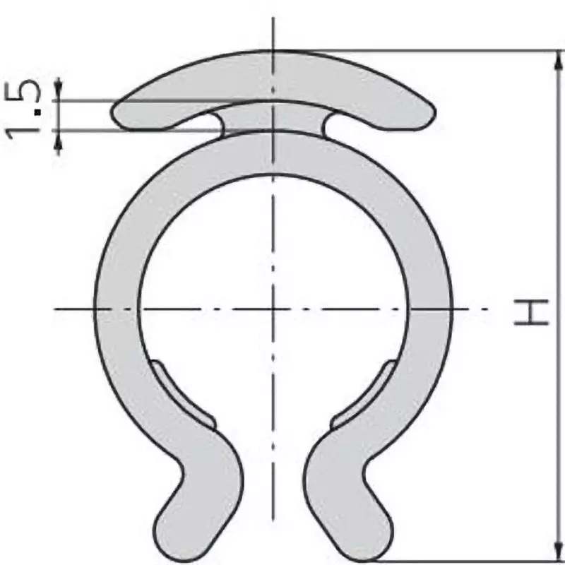 TAKIGEN Prop Hook Polyacetal Φ20 mm Applicable Strut Diameter, CP-643-2 (Set of 1000 Pcs)