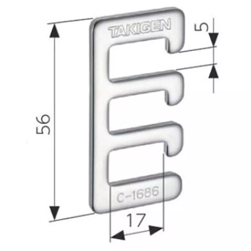 TAKIGEN Agricultural Biband Fixing Bracket Stainless Steel Silver, C-1686 (Pack of 30 Pcs)
