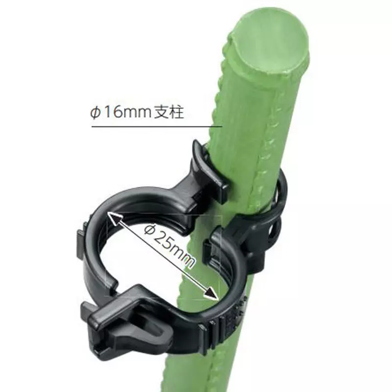 TAKIGEN Pillar Lock Polypropylene Weather Resistant for φ16 mm Pole, CP-649-R (Pack of 500 Pcs)