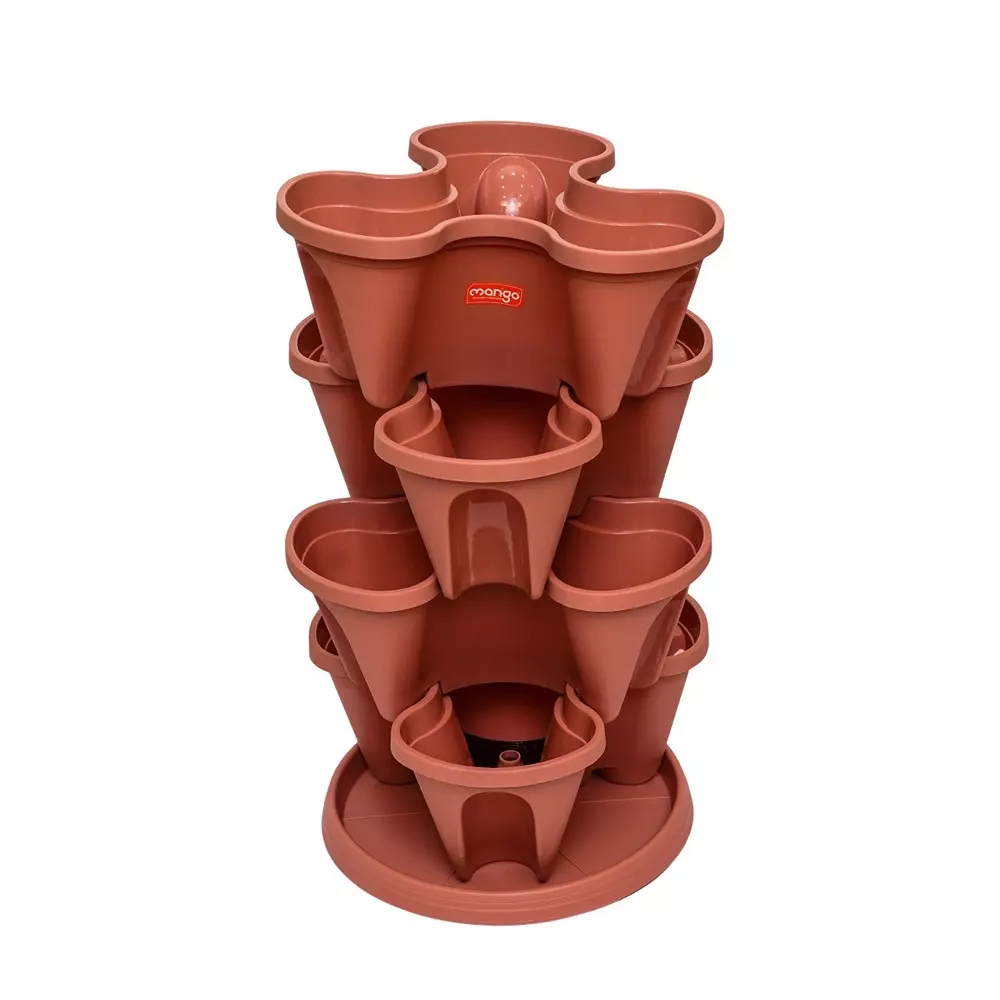 Mango VERTICAL GARDEN Plant Pot 355.6x355.6x508 mm, Brick Red