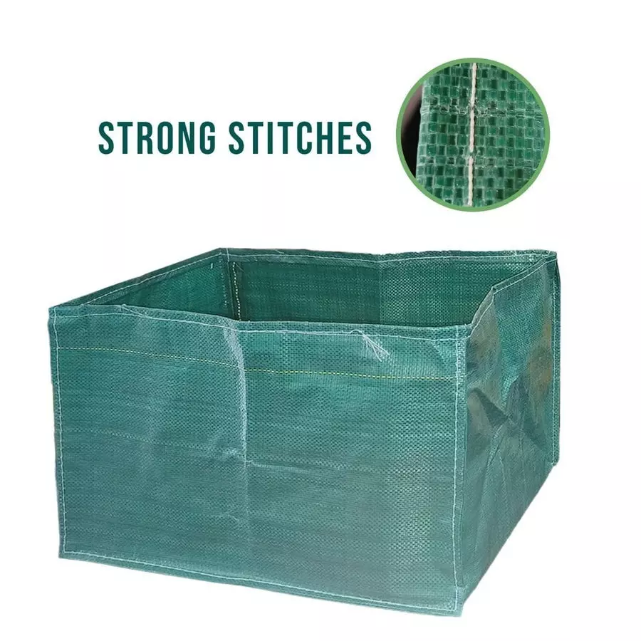 Singhal Plant Grow Bags 18x12x12 inch Green HDPE Rectangular (Pack of 100 Pcs)