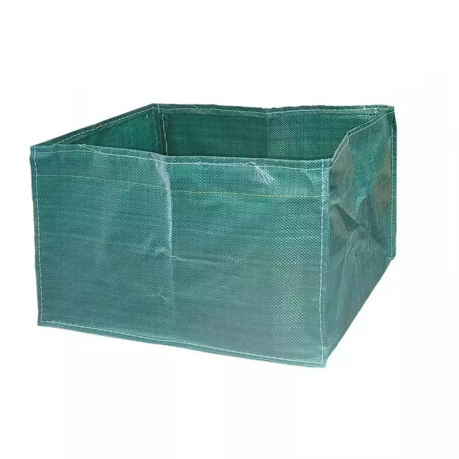 Singhal Plant Grow Bags 18x12x12 inch Green HDPE Rectangular (Pack of 100 Pcs)